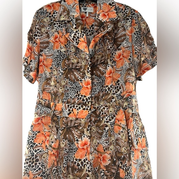 NWT Lita by Ciara Brown and Orange Belted Romper M - Picture 6 of 10